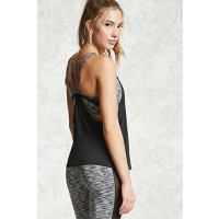 Forever 21 Active Twofer Marled Knit Top