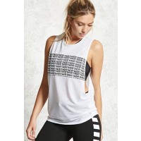 Forever 21 Active Mesh Graphic Tank Top