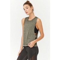 Forever 21 Active Heathered Burnout Tank Top