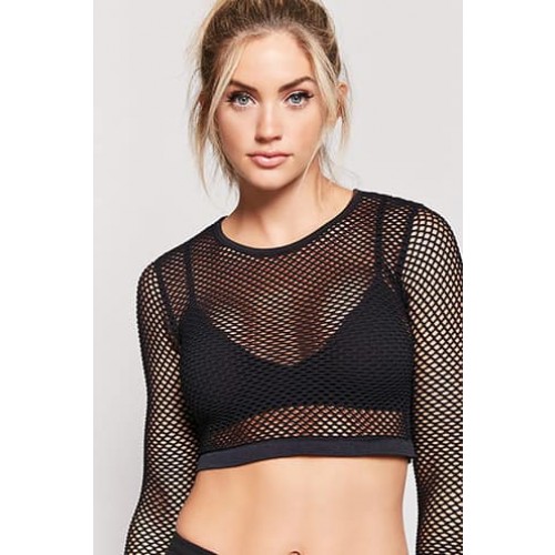 Forever 21 Active Netted Crop Top