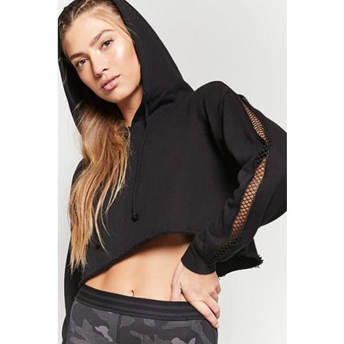 Forever 21 Active Mesh Panel Hoodie