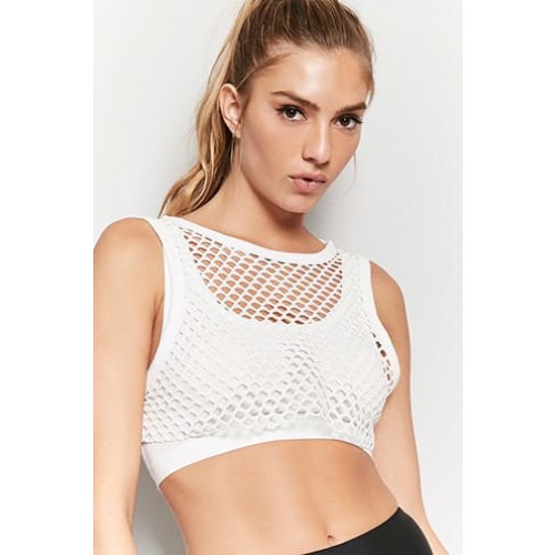 Forever 21 Active Mesh Crop Top