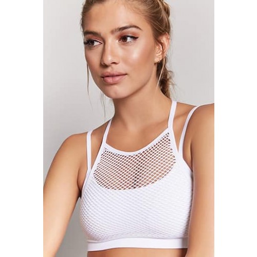 Forever 21 Low Impact - Mesh-Panel Sports Bra