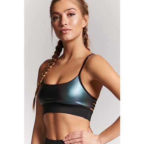 Forever 21 Medium Impact - Holographic Sports Bra