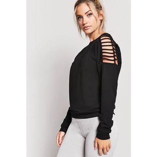 Forever 21 Active Ladder Cutout Top