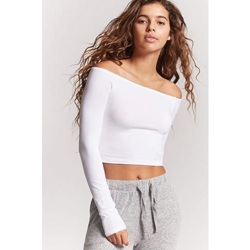 Forever 21 Active Off-the-Shoulder Crop Top