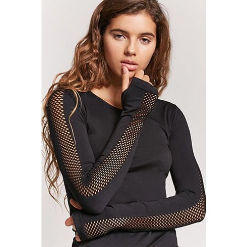 Forever 21 Active Mesh-Panel Top