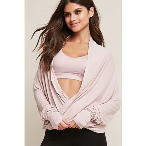 Forever 21 Hooded Active Cowl Neck Top