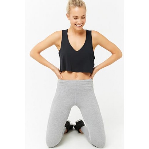 Forever 21 Active V-Neck Crop Top