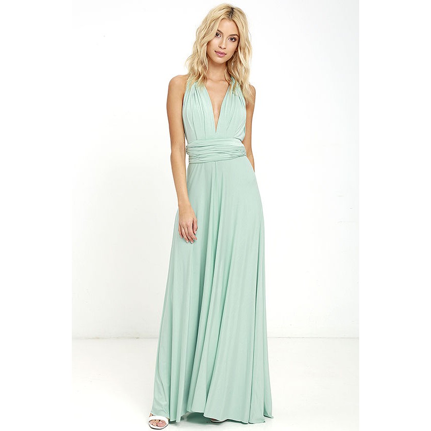 Tricks Of The Trade Light Sage Maxi Dress